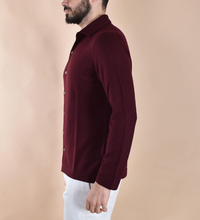 Camicia Tagliatore lana vergine Iago bordeaux IAGO291 TAGLIATORE