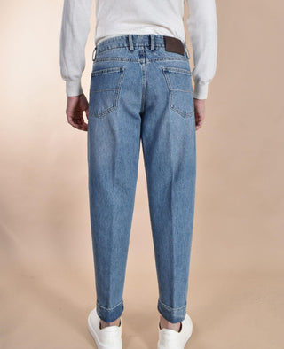 Pantalone jeans Berwich chiaia blu chiaro risvolti KK1003SW BERWICH