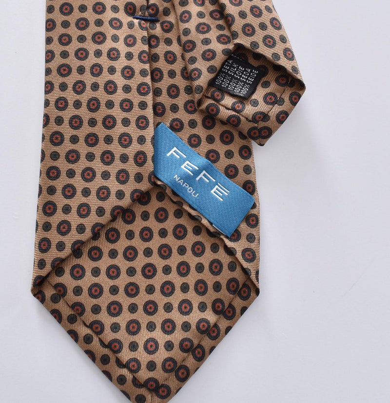 Cravatta Fefe seta cerchi sabbia 1728711 FEFE