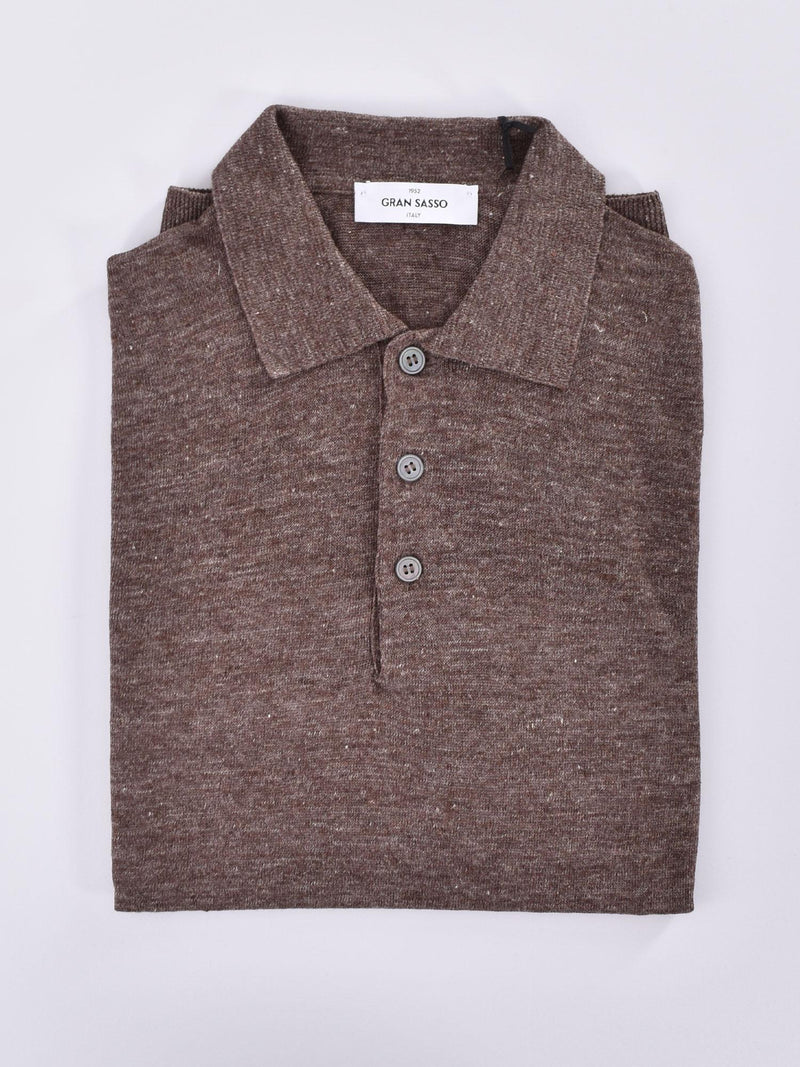 Polo Gran Sasso lino marrone 