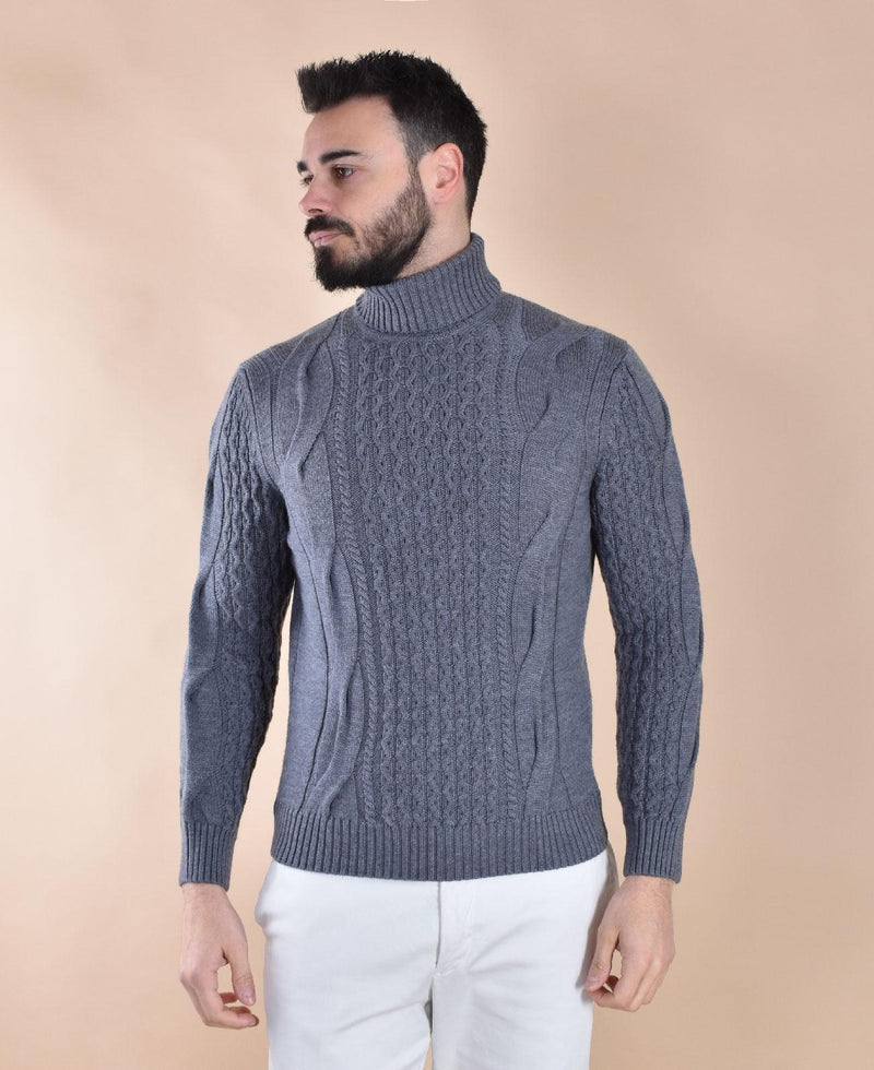 Dolcevita Luigi Gentile trecce grigio 