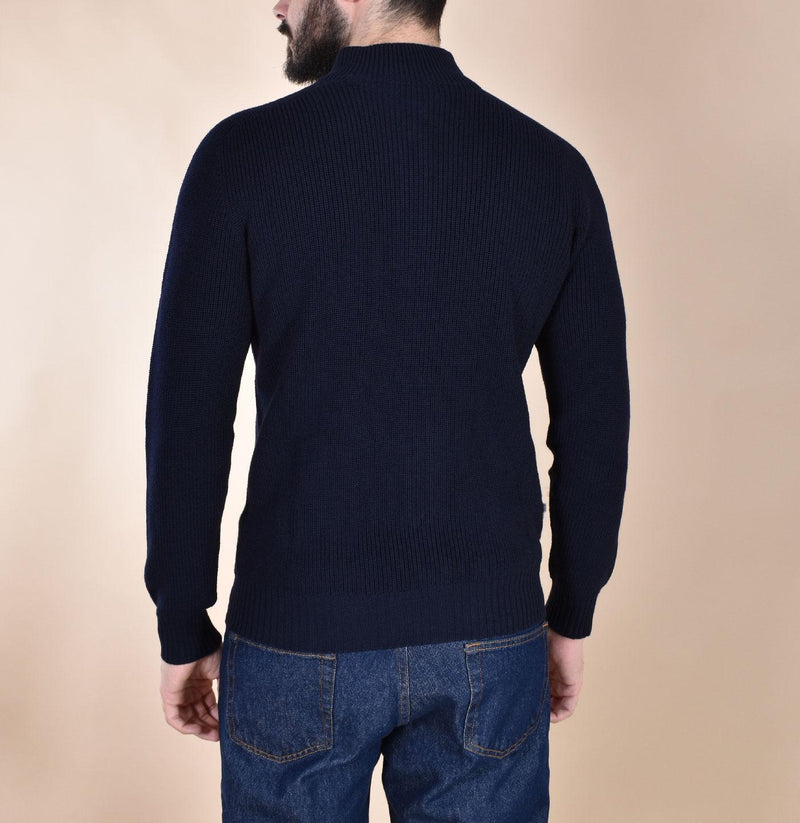 Maglia Gran Sasso lupetto zip Rain Wool blu 24117 24601598 GRAN SASSO