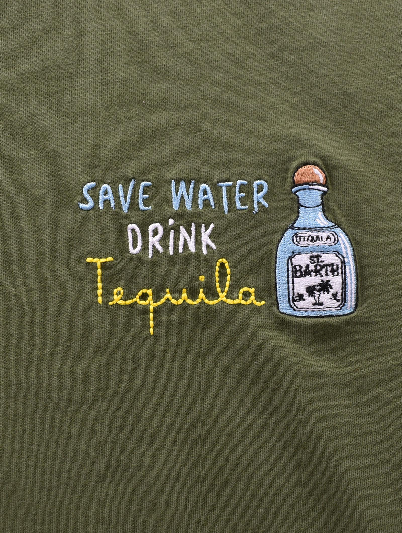 T-shirt Mc2 Saint Barth verde tequila drink save water 0528652 MC2 SAINT BARTH